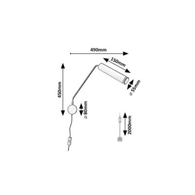 Rabalux Senobia kinkiet 1x35 W czarny 73041