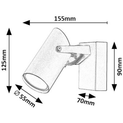 Rabalux Maximilian kinkiet 1x25 W czarny 73043