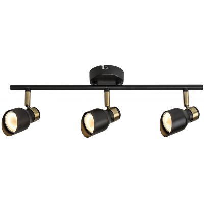 Rabalux Lilou lampa podsufitowa 3x25 W czarna-złota 73049