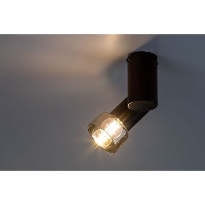 Rabalux Hatice lampa podsufitowa 1x15 W czarna-przydymiona 73052