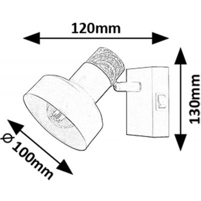 Rabalux Saskia kinkiet 1x15 W czarny-drewno 73055