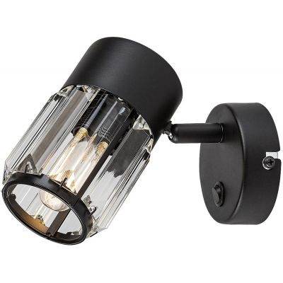 Rabalux Venaro kinkiet 1x15 W czarny-przezroczysty 73059