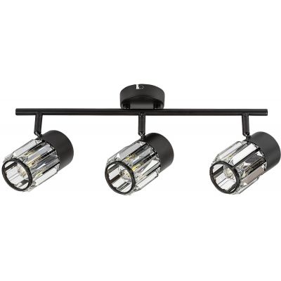 Rabalux Venaro lampa podsufitowa 3x15 W czarna-przezroczysta 73061