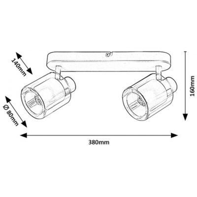 Rabalux Mirral lampa podsufitowa 2x15 W beżowa 73064