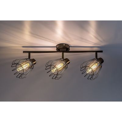 Rabalux Emerencia lampa podsufitowa 3x40 W czarna-przydymiona 73069