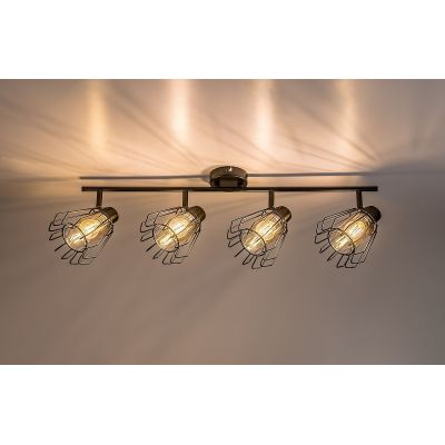 Rabalux Emerencia lampa podsufitowa 4x40 W czarna-przydymiona 73070