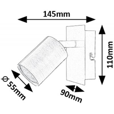 Rabalux Gerhard kinkiet 1x15 W szary 73071