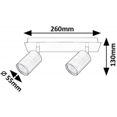 Rabalux Gerhard lampa podsufitowa 2x15 W szara 73072