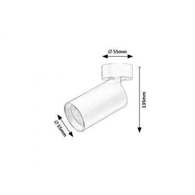 Rabalux Yorli lampa podsufitowa 1x7 W czarna 73081