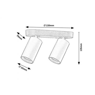 Rabalux Yorli lampa podsufitowa 2x7 W biała 73086