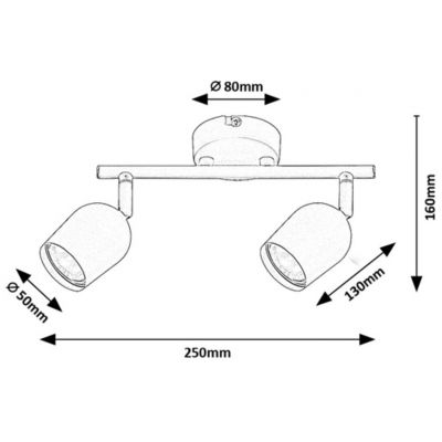 Rabalux Lianet lampa podsufitowa 2x15 W beżowa 73099