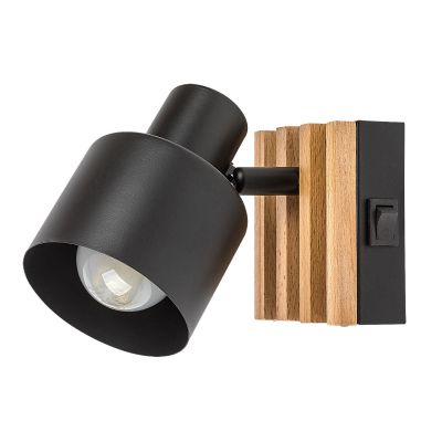 Rabalux Noxelle kinkiet 1x5 W czarny-drewno 71421