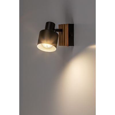 Rabalux Noxelle kinkiet 1x5 W czarny-drewno 71421