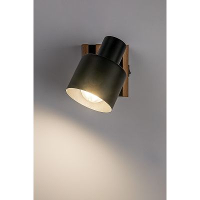 Rabalux Noxelle kinkiet 1x5 W czarny-drewno 71421