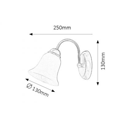 Rabalux Francesca kinkiet 1x40 W biały- chrom satyna 7361