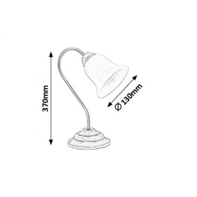 Rabalux Francesca lampa stołowa 1x40 W brązowa 7372