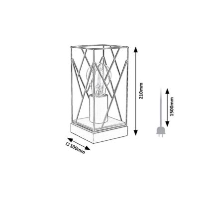 Rabalux Boire lampa stołowa 1x40W czarny 74006