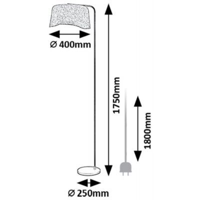 Rabalux Farelia lampa stojąca 1x10 W czarna-szara 74019