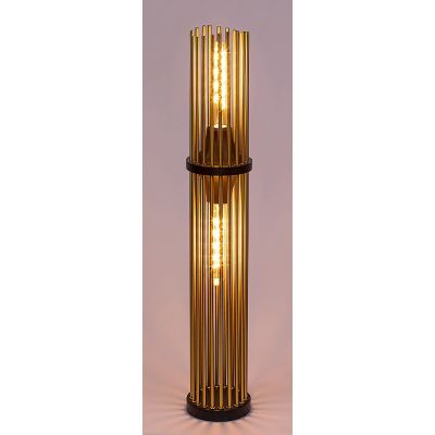 Rabalux Roxas lampa stojąca 2x40W czarny mat/miedź 74022