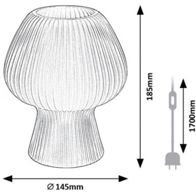 Rabalux Vinelle lampa stołowa 1x60W przydymiony 74024