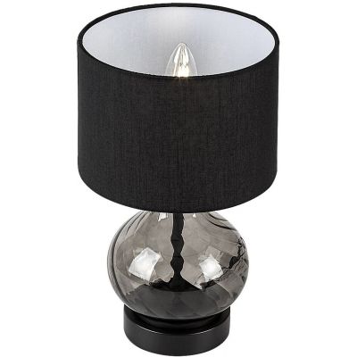 Rabalux Pirelo lampa stołowa 1x25 W czarna-przydymiona 74034