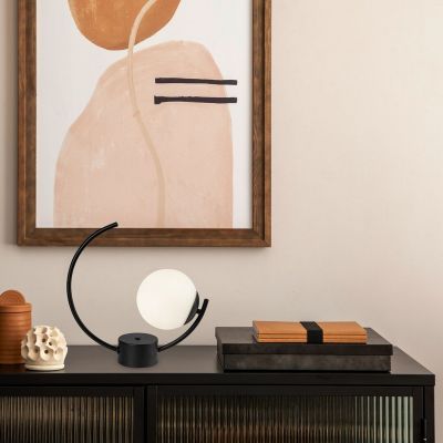 Rabalux Mesiro lampa stołowa 1x25 W biała-czarna 74035