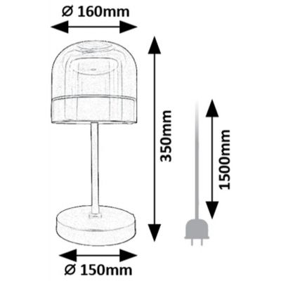 Rabalux Xelira lampa stołowa 1x13 W czarna-przydymiona 74037