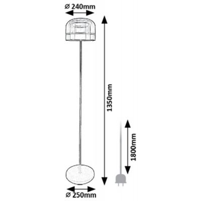 Rabalux Xelira lampa stojąca 1x20 W czarna-przydymiona 74038