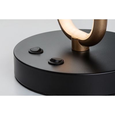 Rabalux Domiro lampa stołowa 1x60 W czarna/złota 74044