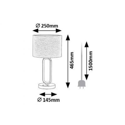 Rabalux Domiro lampa stołowa 1x60 W czarna/złota 74044