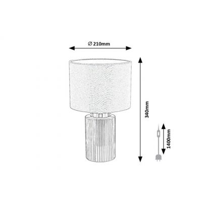Rabalux Glovy lampa stołowa 1x40 W biała/zielona 74046
