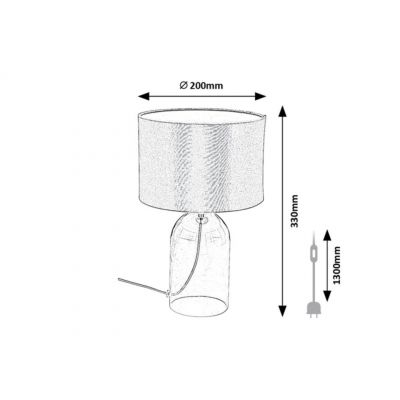 Rabalux Luxin lampa stołowa 1x40 W szara 74047