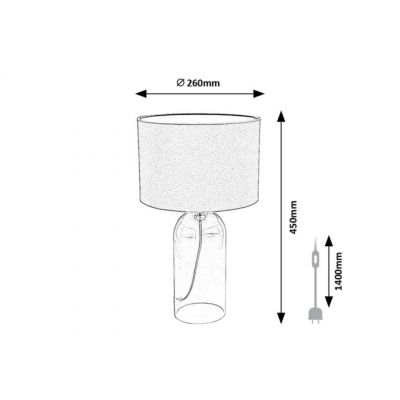 Rabalux Luxin lampa stołowa 1x40 W szara 74048