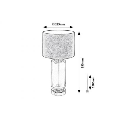 Rabalux Rien lampa stołowa 1x60 W szara 74049