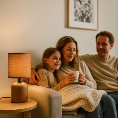 Rabalux Daphni lampa stołowa 1x40 W beżowa 74053