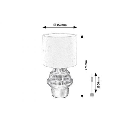 Rabalux Glimo lampa stołowa 1x40 W biała/zielona 74059