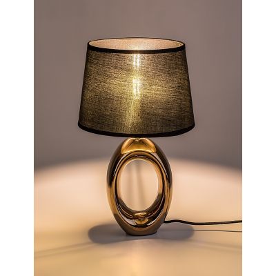 Rabalux Dalora lampa stołowa 1x25 W czarna-brązowa 74063