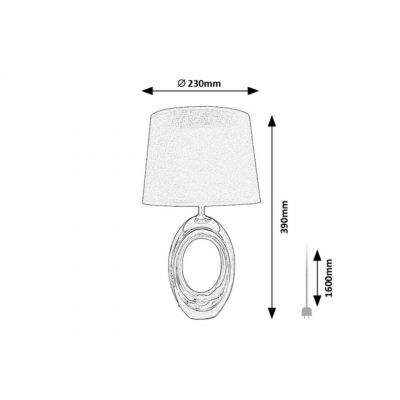 Rabalux Dalora lampa stołowa 1x25 W czarna-brązowa 74063