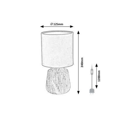 Rabalux Nalisa lampa stołowa 1x40 W czarna 74066