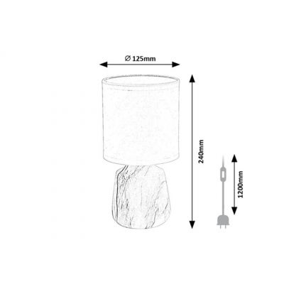 Rabalux Nalisa lampa stołowa 1x40 W biała 74067