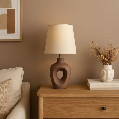 Rabalux Madelor lampa stołowa 1x25 W brązowa 74080