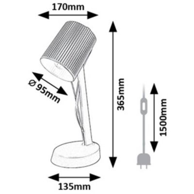 Rabalux Solvet lampa biurkowa 1x11 W brązowa 74089