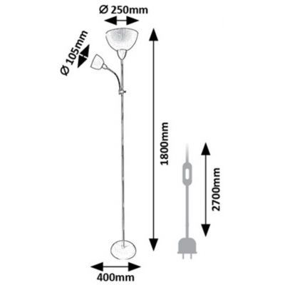 Rabalux Action lampa stojąca 1x60 + 1x25 W miętowa 74102