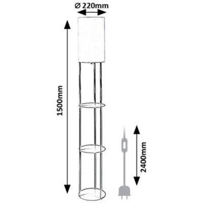 Rabalux Bronn lampa stojąca 1x40 W beżowa 74107