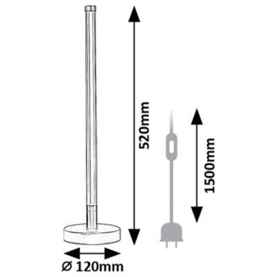 Rabalux Nivaro lampa stołowa 1x8 W biała-czarna 74165