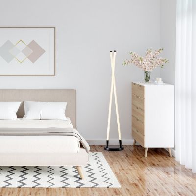 Rabalux Nivaro lampa stojąca 2x28 W biała-czarna 74166