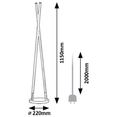 Rabalux Nivaro lampa stojąca 2x28 W biała-czarna 74166
