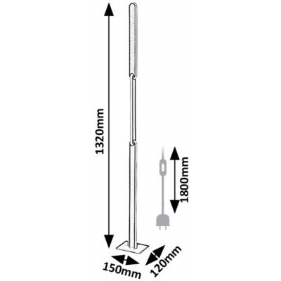 Rabalux Sindri lampa stojąca 1x33 W czarna 74195