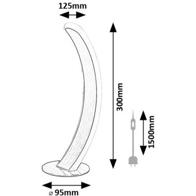Rabalux Jarnelle lampa stołowa 1x12 W chrom 74196