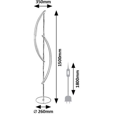 Rabalux Jarnelle lampa stojąca 1x30 W chrom 74197